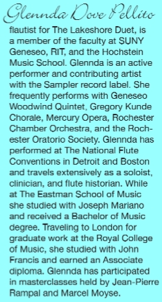 Biography for Glennda Dove Pellito, flautist
